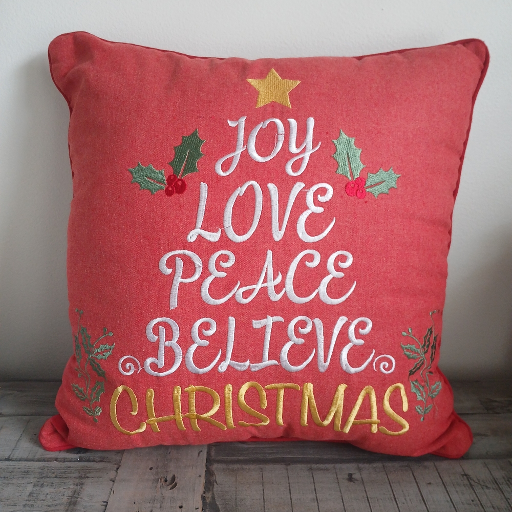 Festive Christmas Throw Pillow